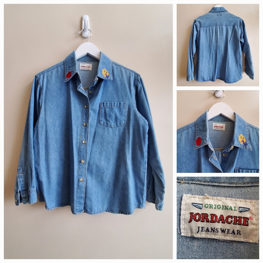 Vintage Jordache Jean shirt - fits to X small to Small, more like size 3